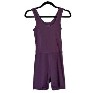 Set Active Purple Sleeveless One Piece Shortysuit - Size M